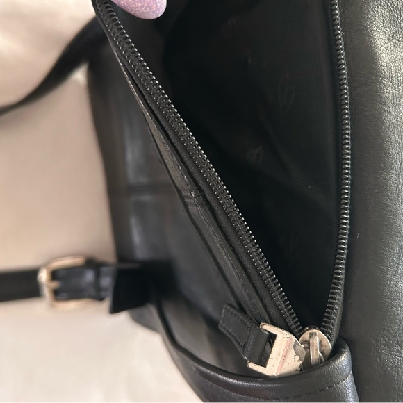 Vintage Fossil Black Soft Pebbled Leather Crossbody Bag - Picture 8 of 11